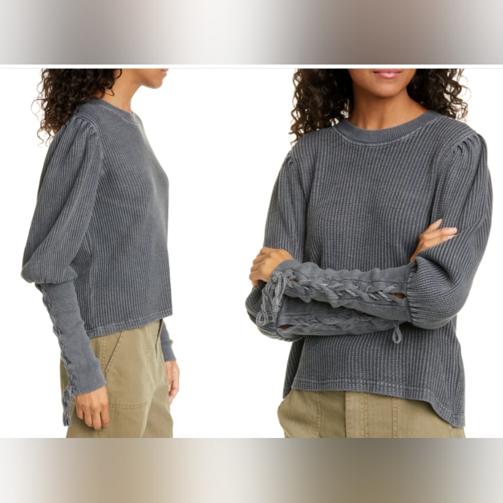 Free People Gray Cowl Neck Sweater